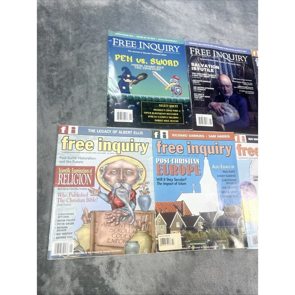 Free Inquiry Magazine Lot of 7‎ Population Intelligent Design Humanism Religion